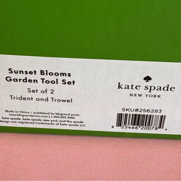 Kate Spade Garden Tool Set Sunset Blooms Trident and Trowel NWT - Picture 3 of 4